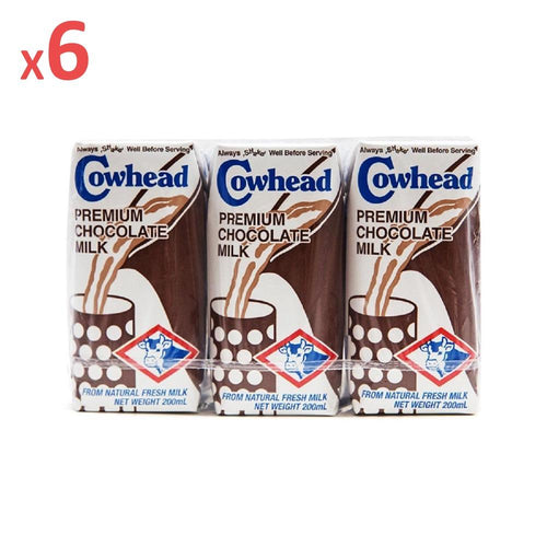 Cowhead Chocolate Milk UHT 200mL x 6-Milk-Primo Food Supplies