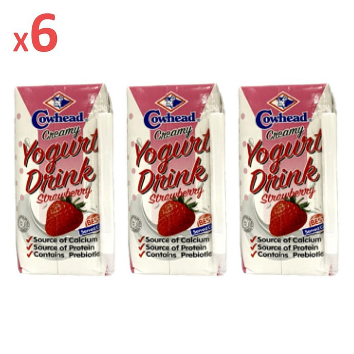 Cowhead Yogurt Drink Strawberry 200ml x 6-Beverages-Primo Food Supplies
