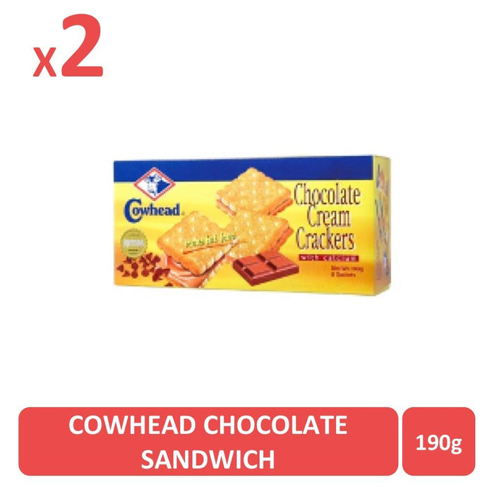 Cowhead Chocolate Sandwich - 190g x 2-Snacks-Primo Food Supplies